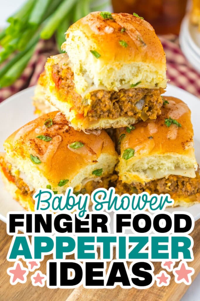 baby shower appetizers -Sloppy Joe Enchilada Sliders