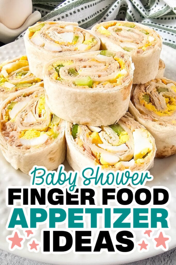 baby shower appetizers -Tuna Salad Pinwheels