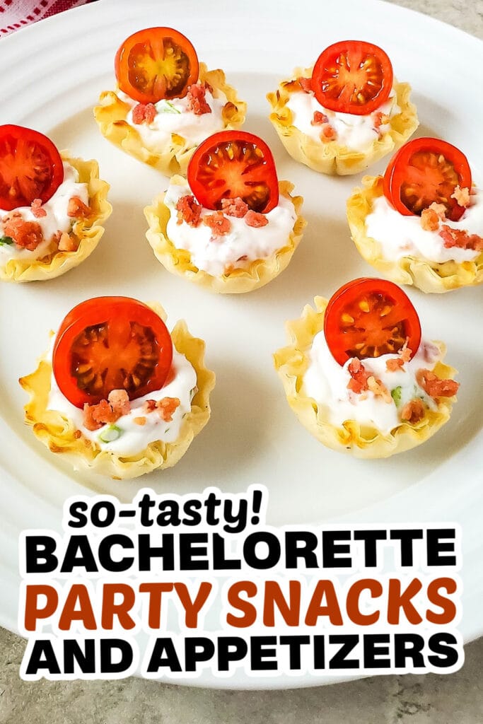 bachelorette party snacks - BLT Phyllo Party Bites