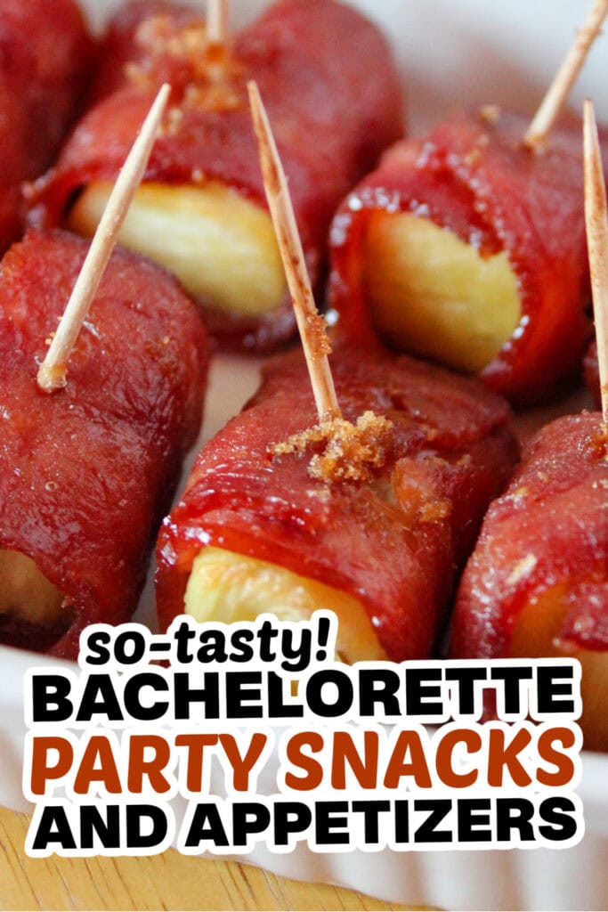bachelorette party snacks -Bacon-Wrapped Pineapple Bites