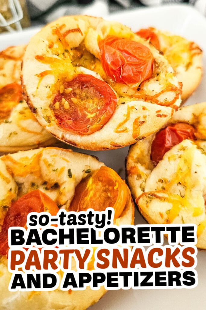 bachelorette party snacks -Cheesy Tomato Focaccia Rolls