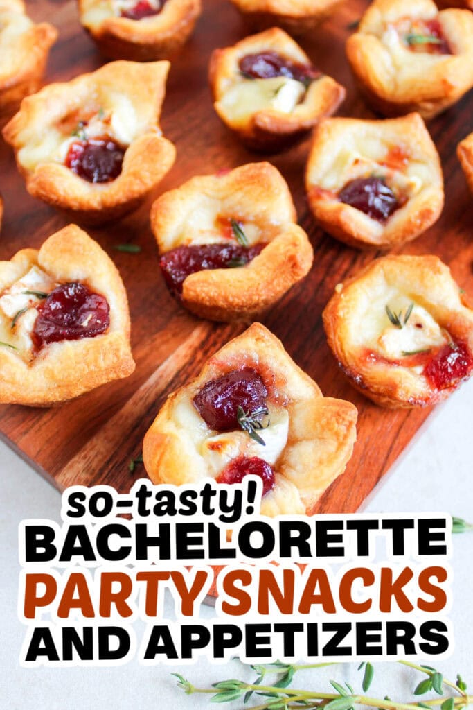 bachelorette party snacks -Cranberry Brie Bites
