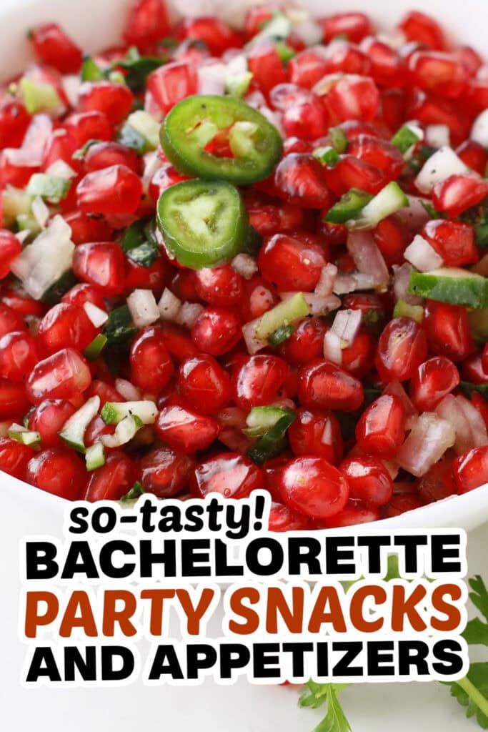 bachelorette party snacks-Pomegranate Salsa