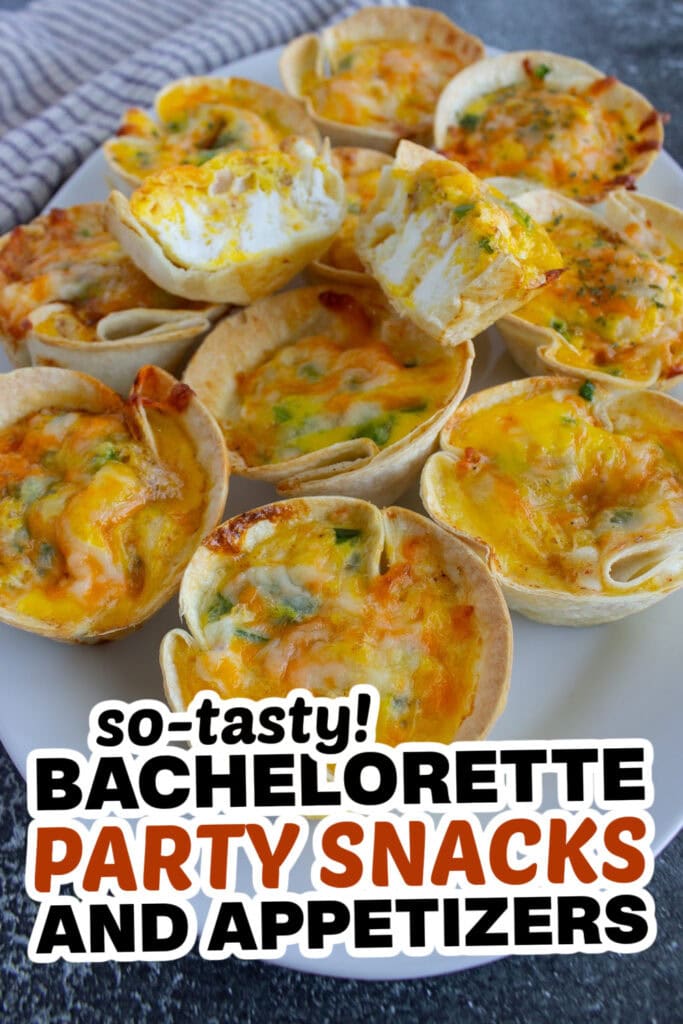 bachelorette party snacks - Three Cheese Mini Quiches