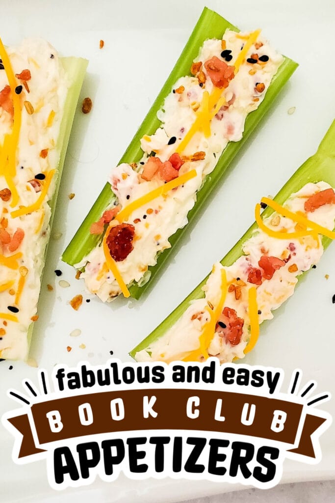 book club appetizers - Bacon and Cheese Stuffed Celery