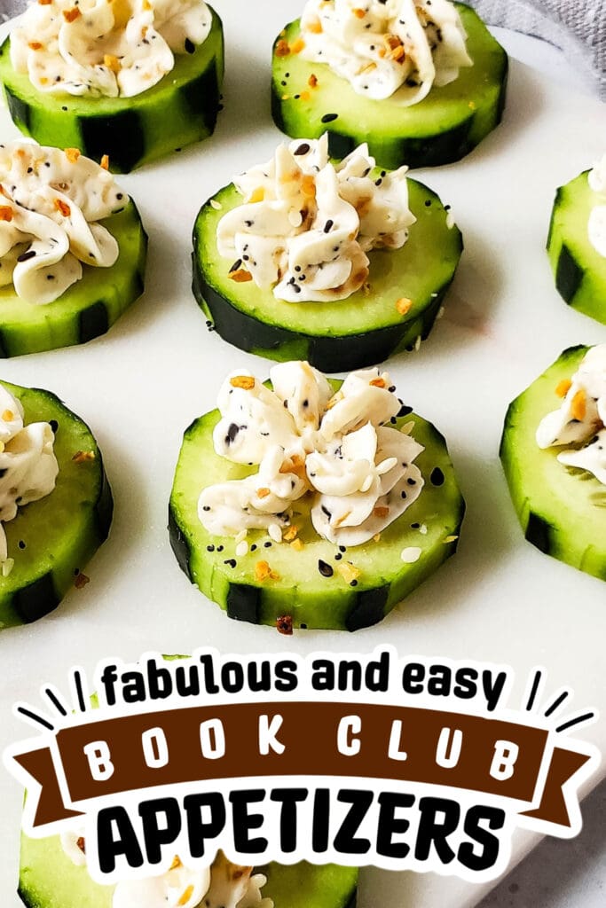 book club appetizers - Everything Bagel Cucumber Bites