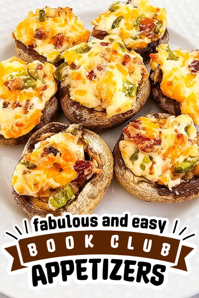 book club appetizers - Jalapeño Popper Stuffed Mushrooms