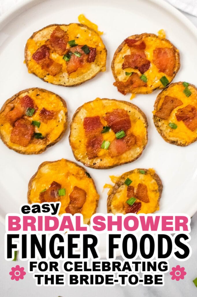 bridal shower finger foods -Air Fryer Bacon and Cheese Potato Slices