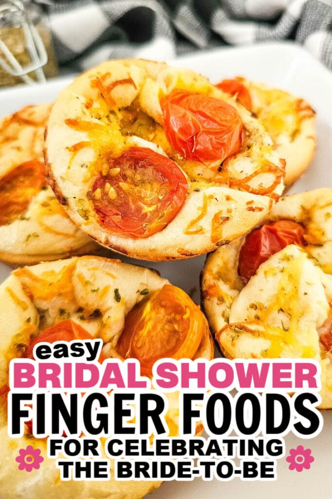 bridal shower finger foods -Cheesy Tomato Focaccia Rolls