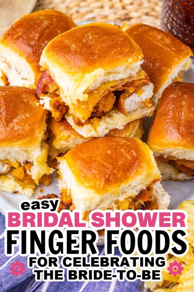 bridal shower finger foods -Maple Butter Chicken Bacon Sliders