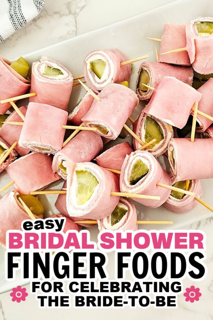 bridal shower finger foods -Pickle Ham Rolls