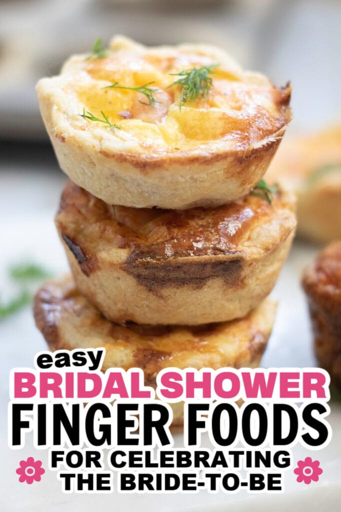 bridal shower finger foods- Salmon and Cheese Mini Quiches