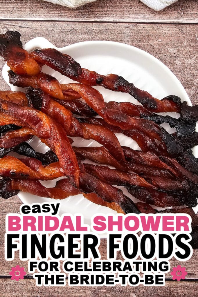 bridal shower finger foods -Sweet and Salty Candied Bacon Twists