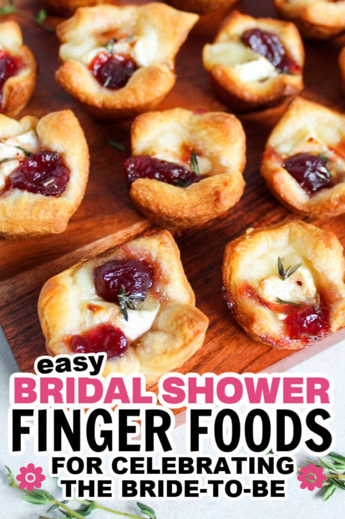 bridal shower finger foods - cranberry brie bites