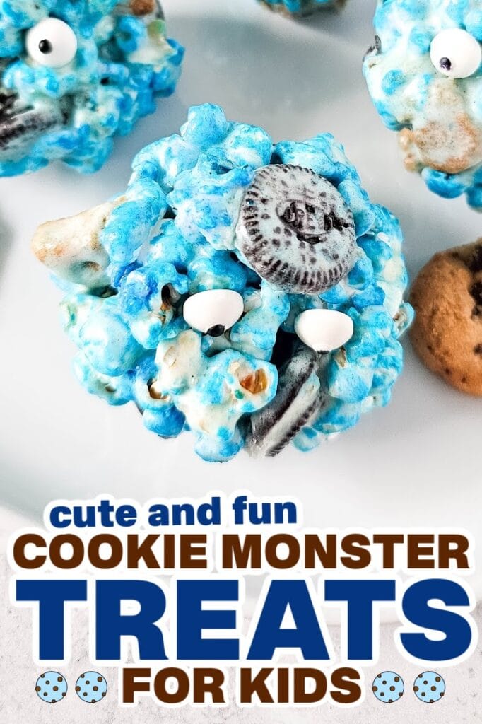 cookie monster treats - Blue Cookie Monster Popcorn Balls