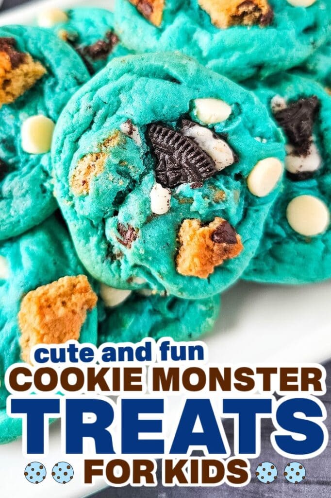 cookie monster treats - Cookie Monster Cake Mix Cookies