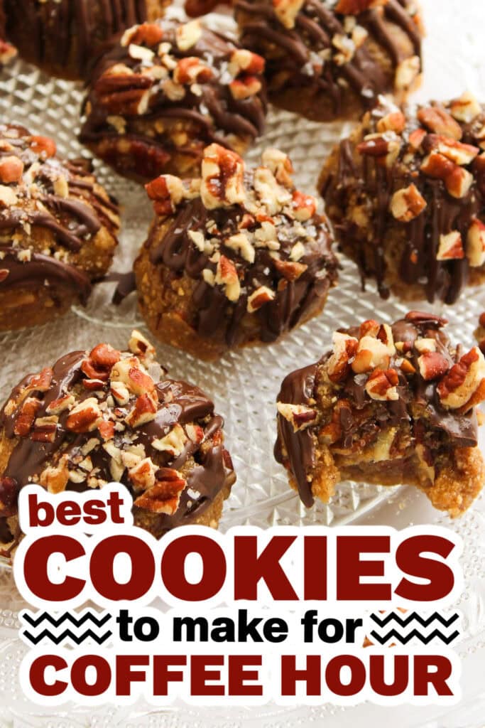 cookies for coffee hour - Chocolate-Dipped Pecan Pie Balls copy
