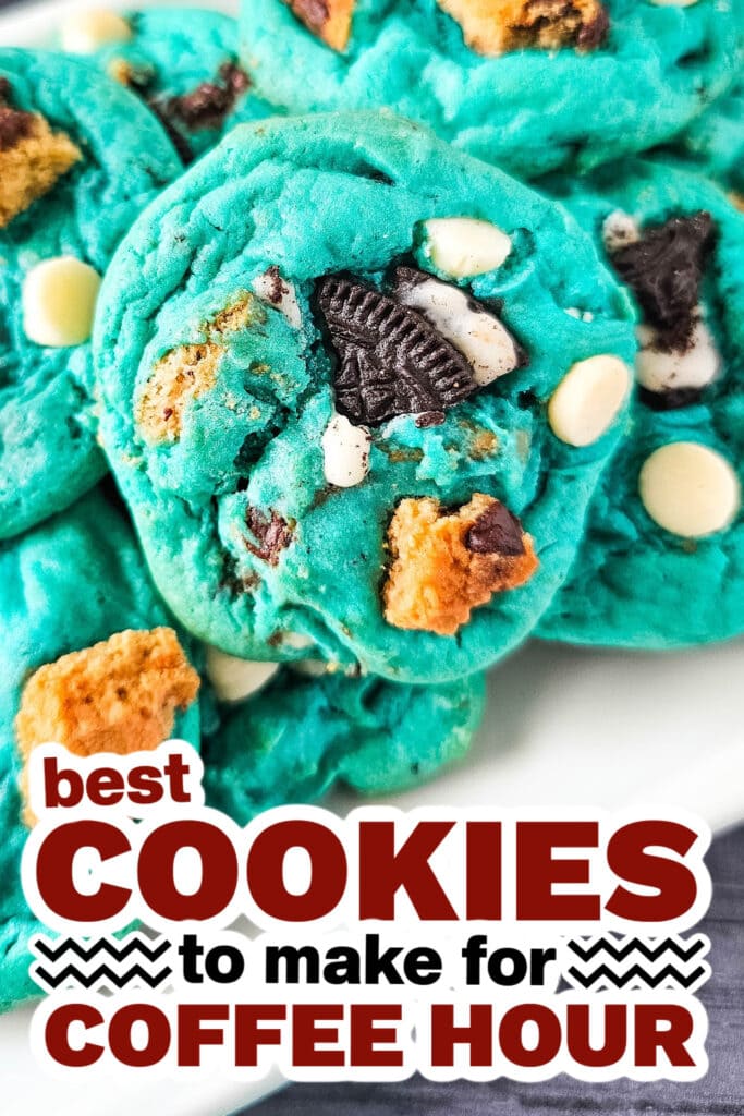 cookies for coffee hour - Cookie Monster Cake Mix Cookies copy