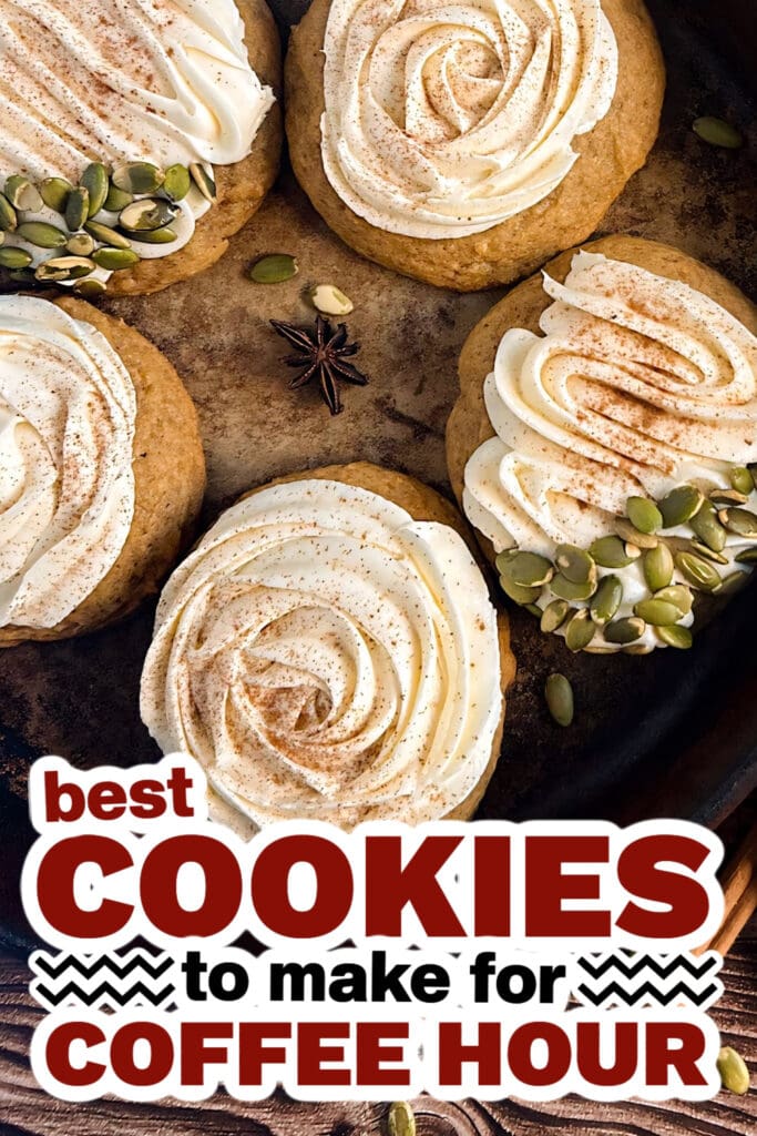 cookies for coffee hour - Pumpkin Cookies with Cream Cheese Frosting copy