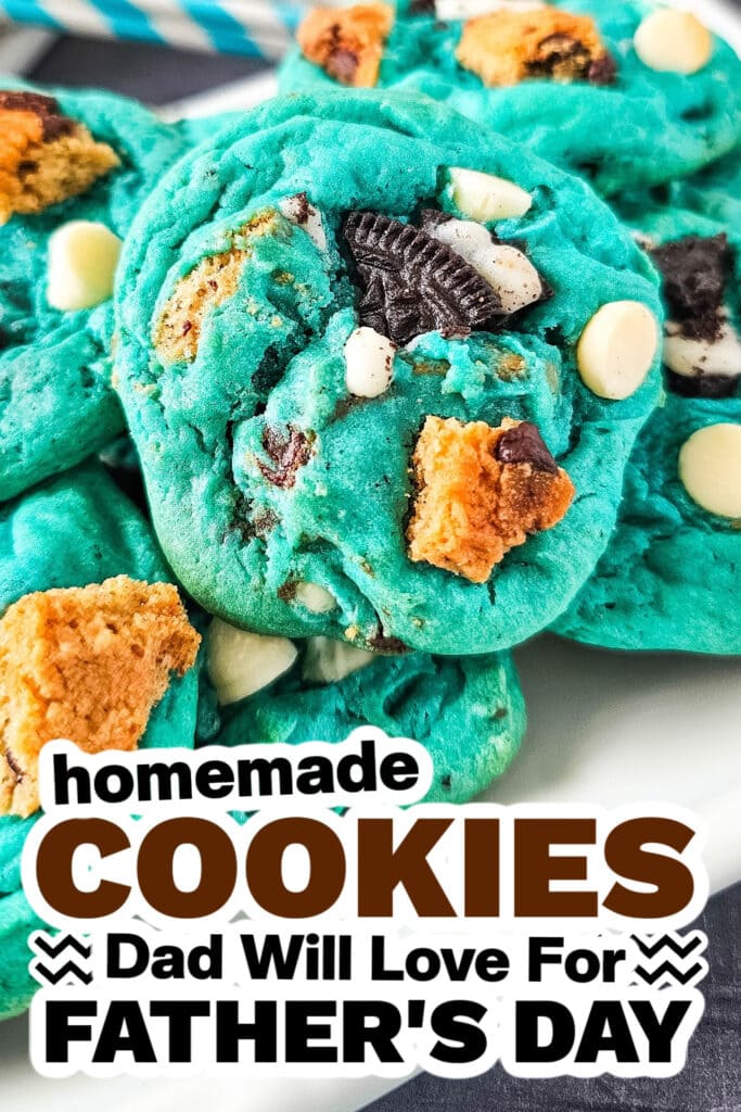 cookies for father's day - Cookie Monster Cake Mix Cookies