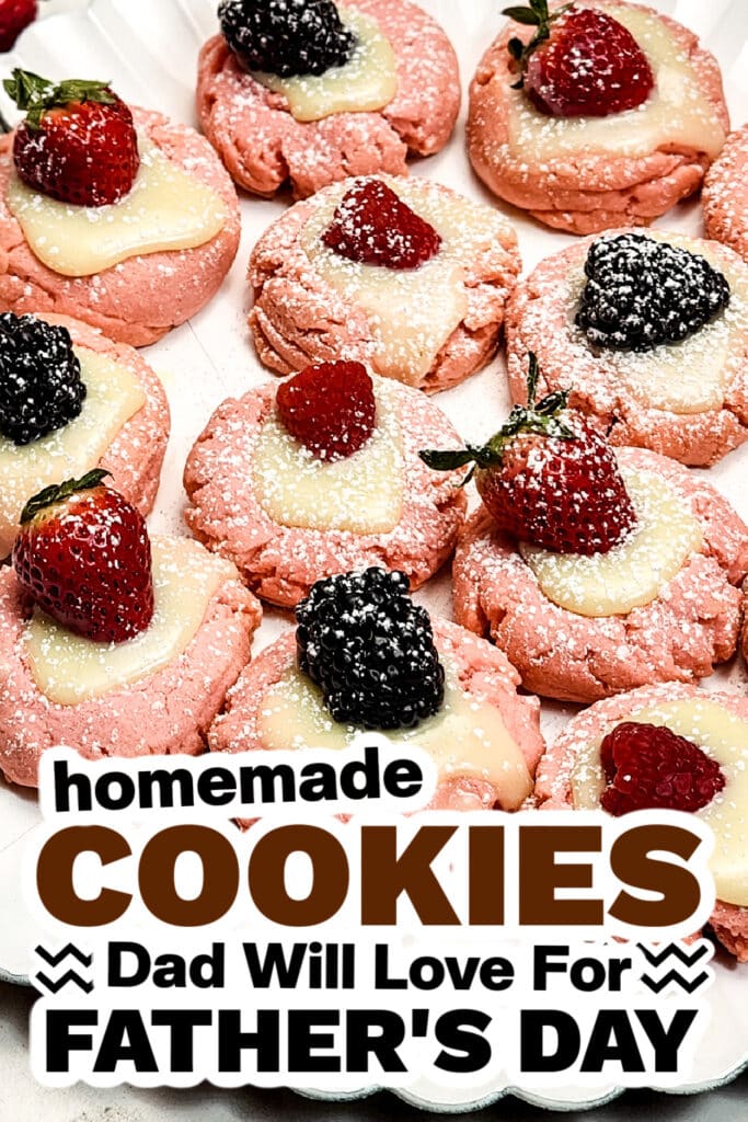 cookies for father's day - Fresh Berry Pink Sugar Cookies