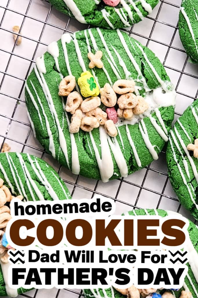 cookies for father's day - Lucky Charm Green Cookies