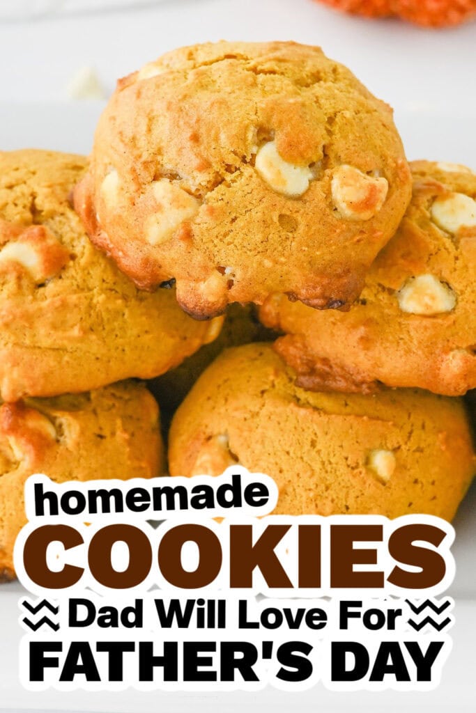 cookies for father's day - Pumpkin White Chocolate Chip Cookies
