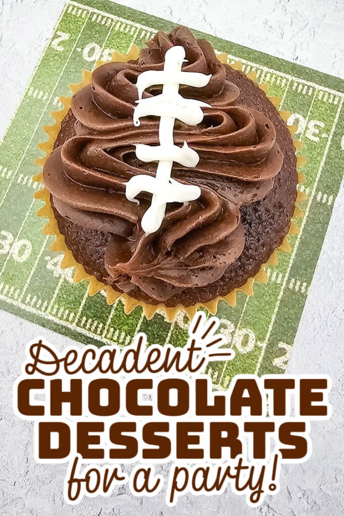 decadent chocolate desserts - Chocolate Football Cupcakes