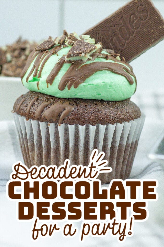 decadent chocolate desserts - Mint Chocolate Cupcakes