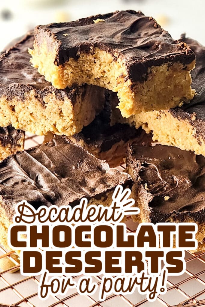 decadent chocolate desserts - Peanut Butter Chocolate Rice Krispie Treats