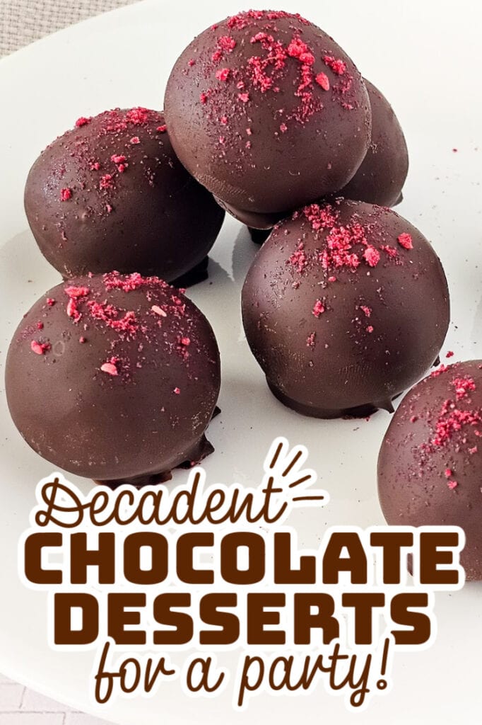 decadent chocolate desserts - Raspberry Chocolate Truffles