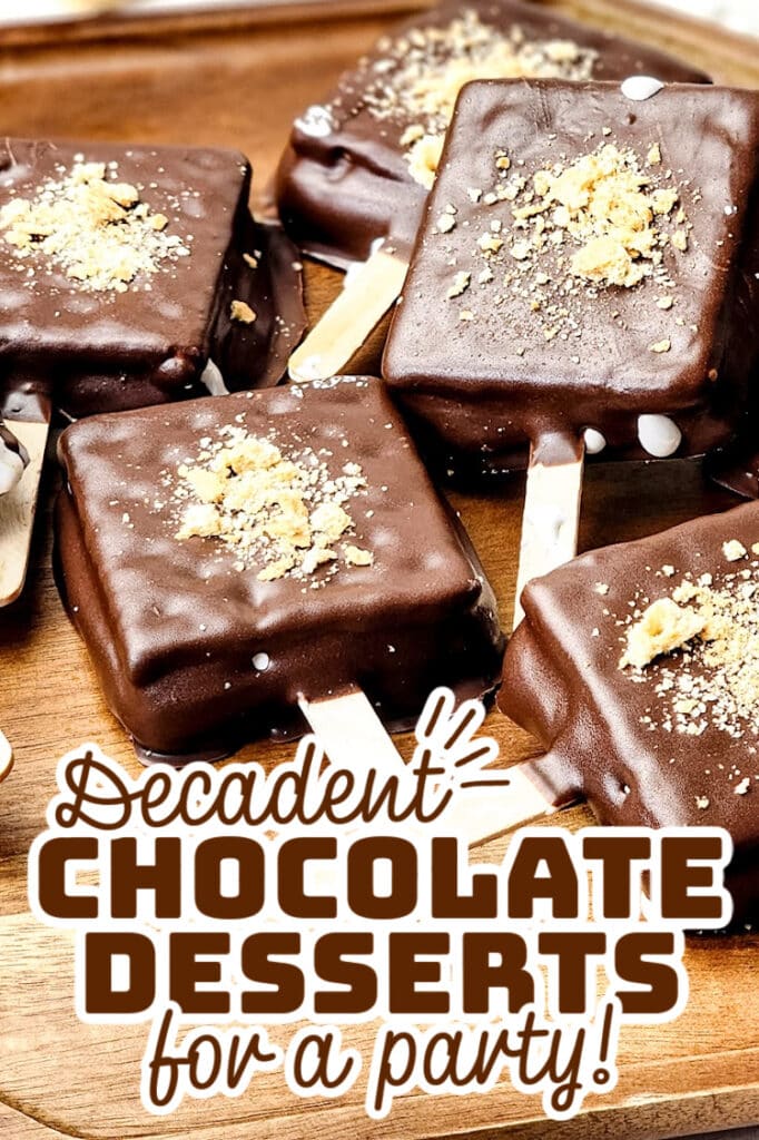 decadent chocolate desserts - S’mores Chocolate Pops