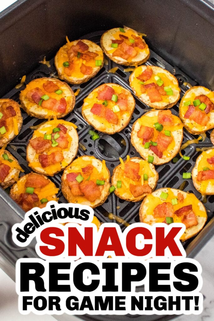 delicious snack recipes - Air Fryer Bacon and Cheese Potato Slices