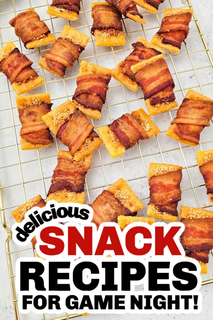 delicious snack recipes - Bacon-Wrapped Crackers