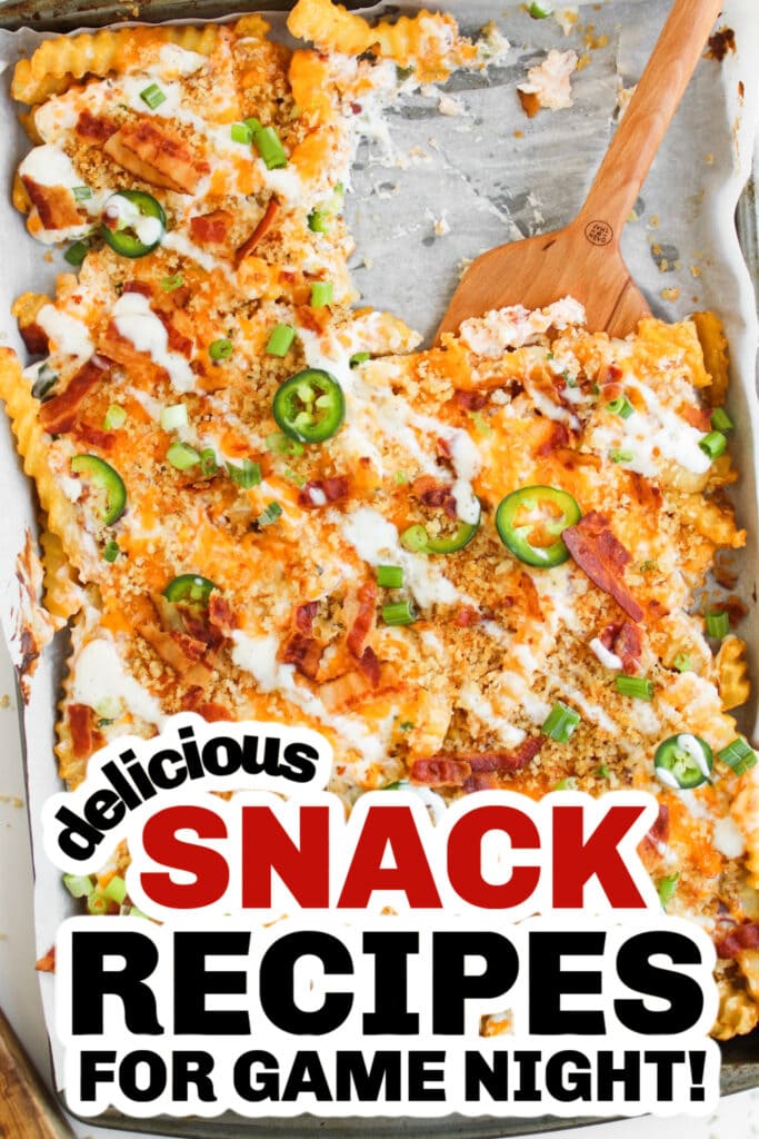 delicious snack recipes - Jalapeño Popper Loaded Cheese Fries