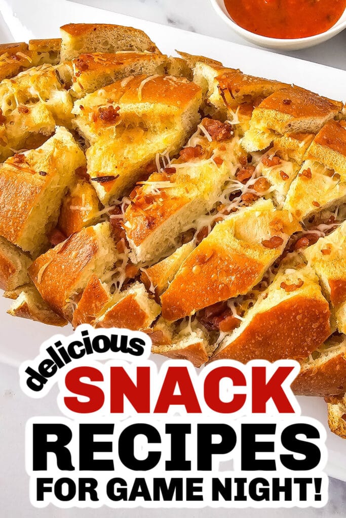 delicious snack recipes - Pull-Apart Bread Loaded with Bacon and Cheese
