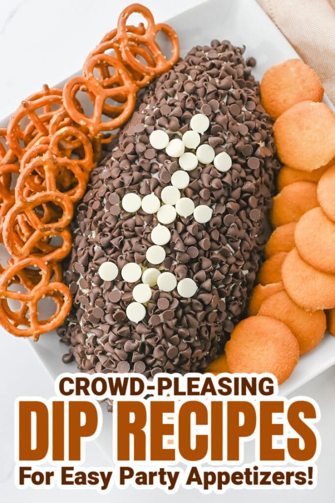 dip recipes -Football Cheeseball Dessert Dip