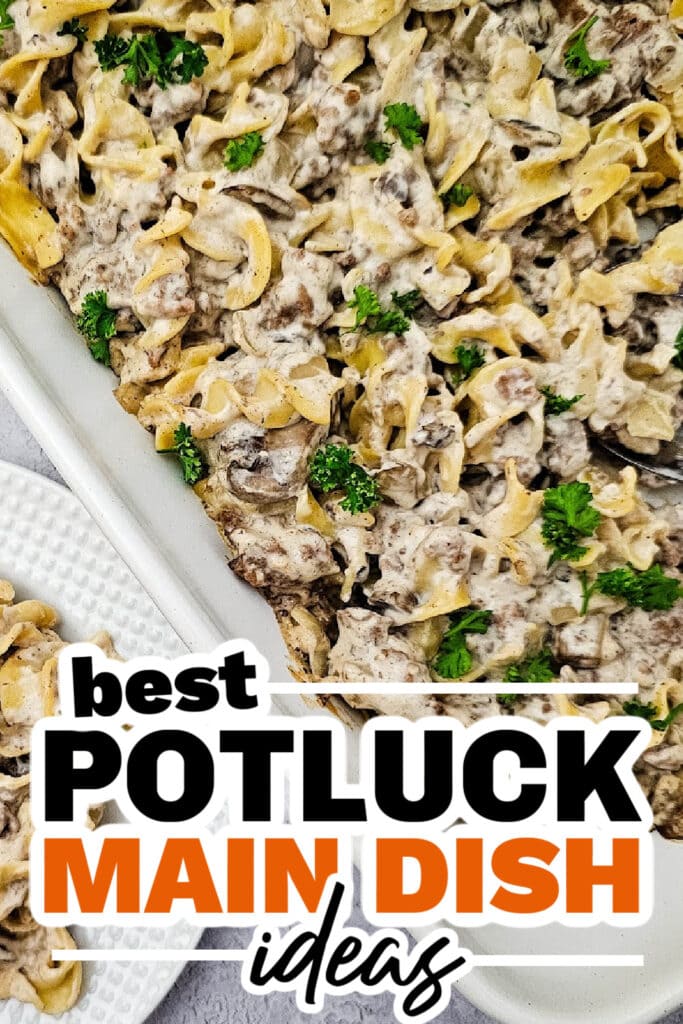 family reunion potluck main dish ideas - Cheesy Beef Stroganoff Casserole