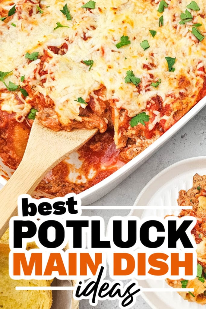 family reunion potluck main dish ideas - Cheesy Italian Stuffed Shells Casserole