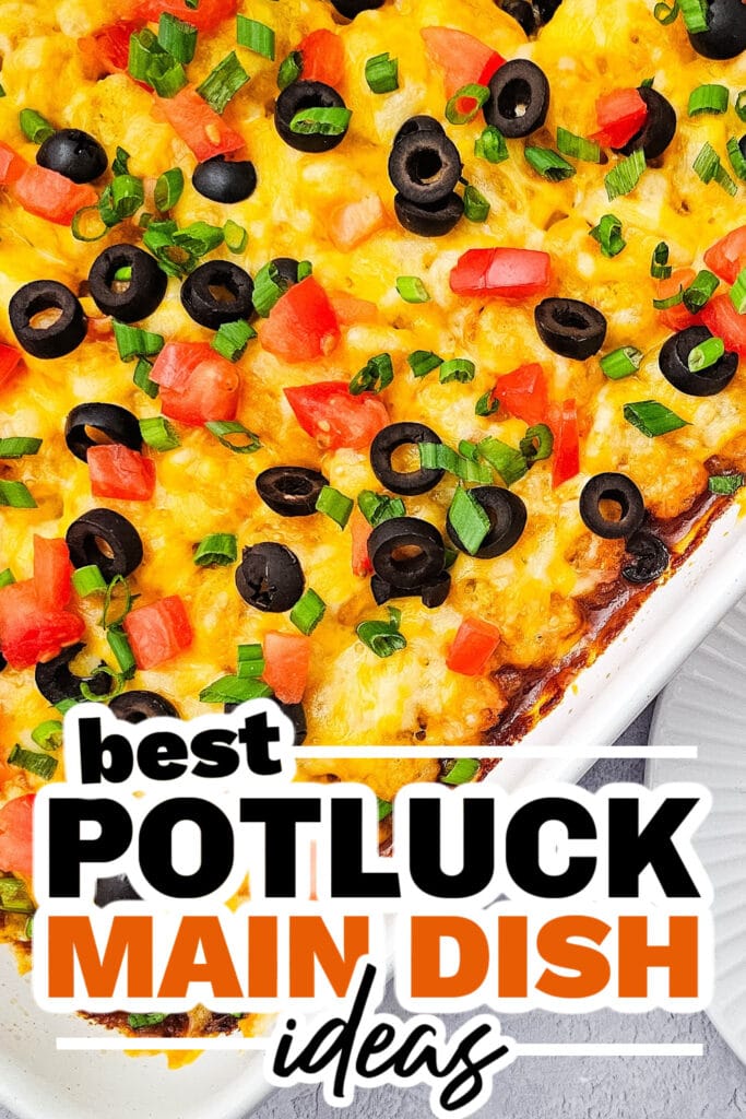 family reunion potluck main dish ideas - Cheesy Mexican Taco Tater Tot Casserole