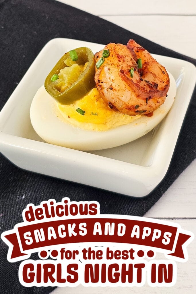 girls night snacks -Cajun Deviled Eggs with Shrimp