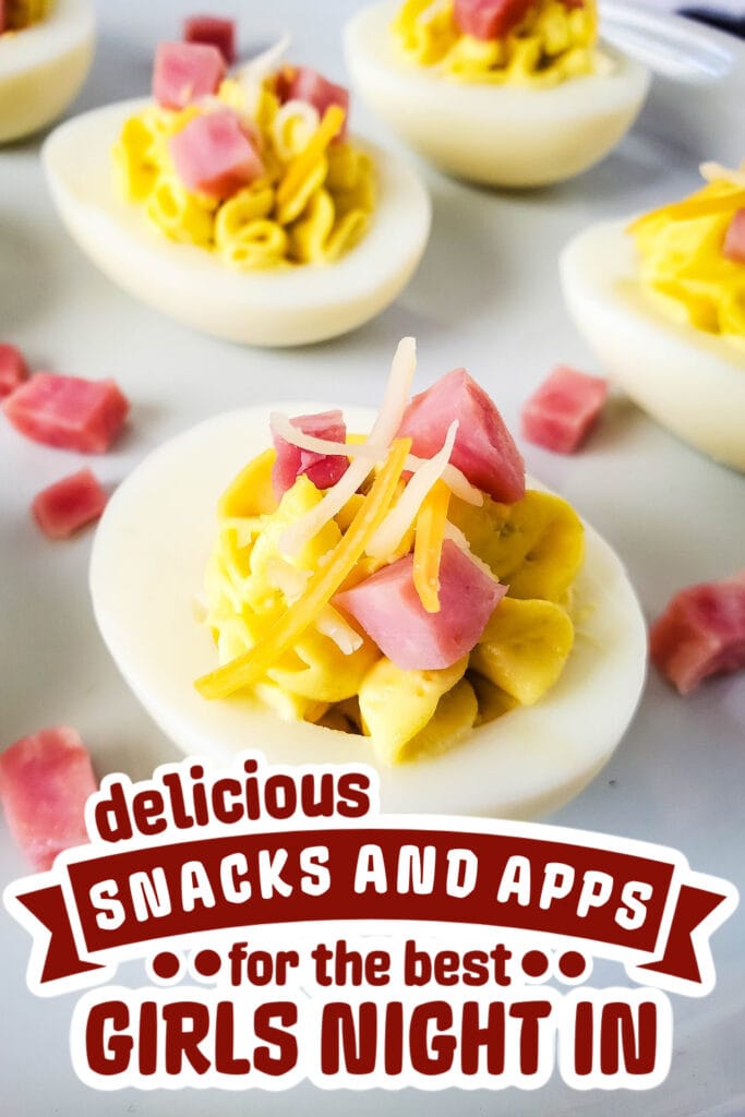 girls night snacks -Ham and Cheese Deviled Eggs
