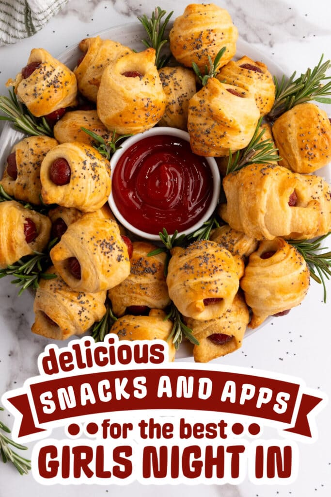 girls night snacks -Mini Piggies in a Blanket