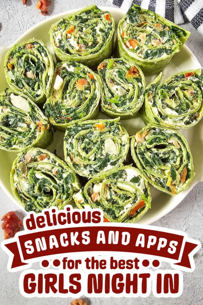 girls night snacks-Spinach Dip Pinwheels