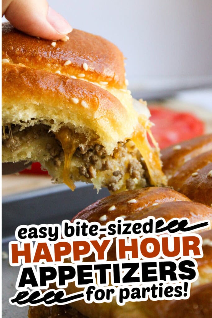 happy hour appetizers-Cheeseburger Sliders