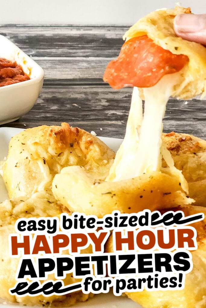 happy hour appetizers-Cheesy Pepperoni Pizza Biscuits