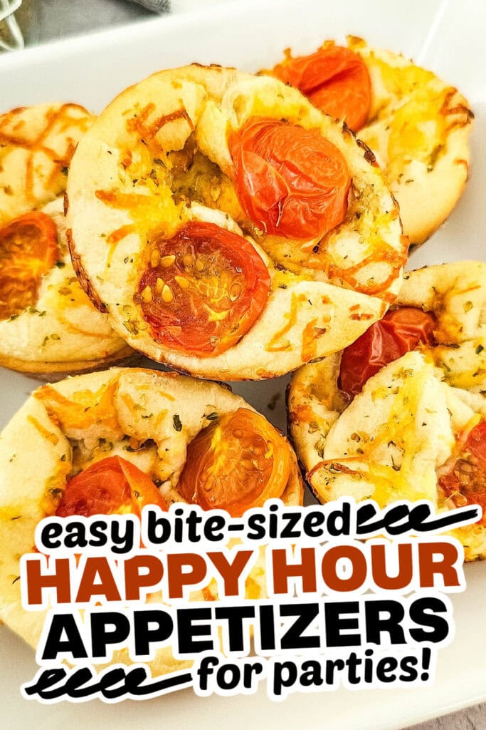 happy hour appetizers-Cheesy Tomato Focaccia Rolls
