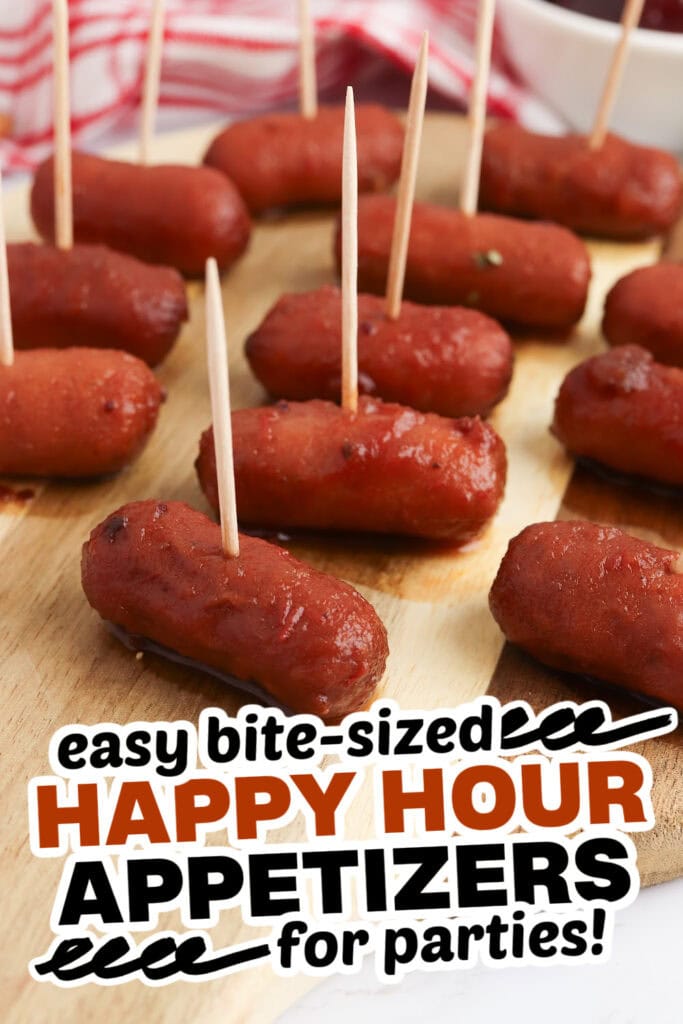 happy hour appetizers- Cranberry Cocktail Sausages