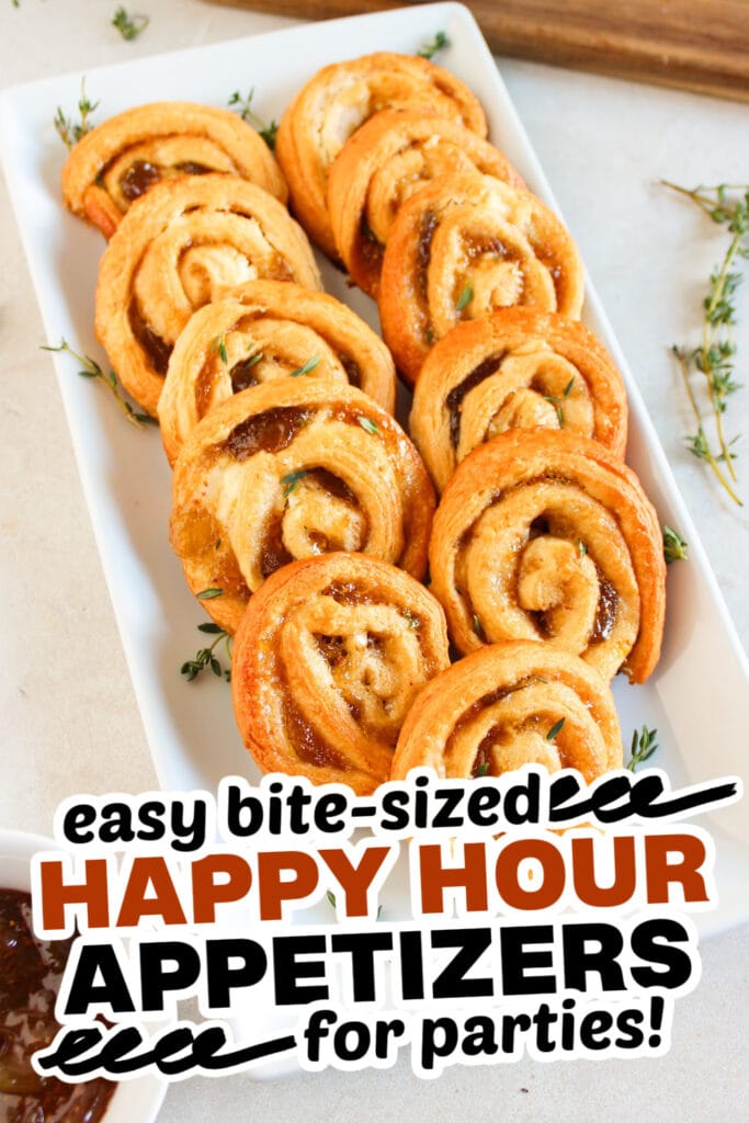 happy hour appetizers- Fig and Goat Cheese Pinwheel