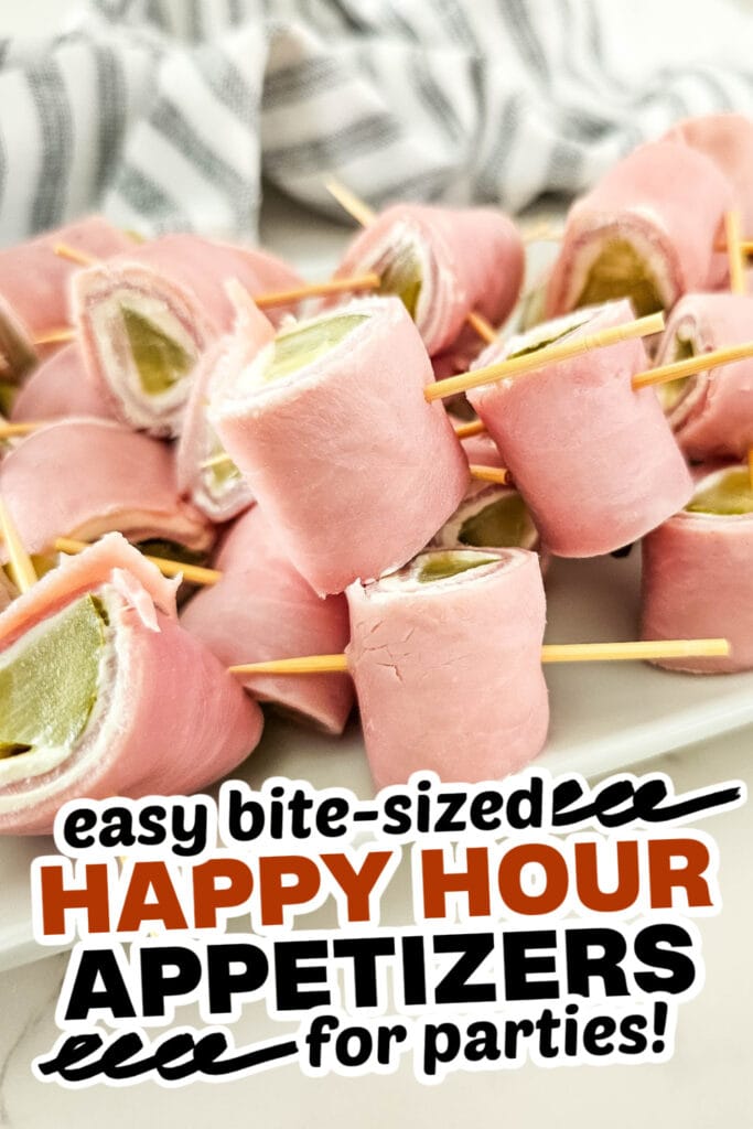 happy hour appetizers-Pickle Ham Rolls